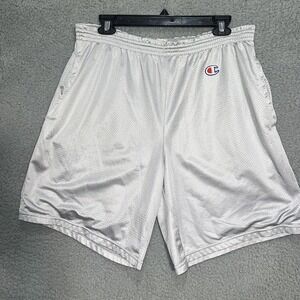 Vintage‎ Champion Shorts Men's Size L Gray Boarding Surfing Mesh Gym Basketball